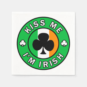 Kiss Me jag är irländsk Pappersservett