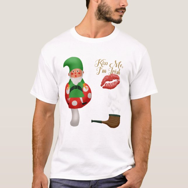 Kiss Me jag är irländsk T Shirt (Framsida)