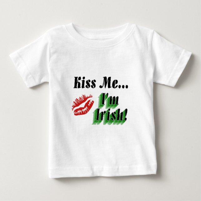 Kiss Me jag är irländsk T-shirt (Framsida)
