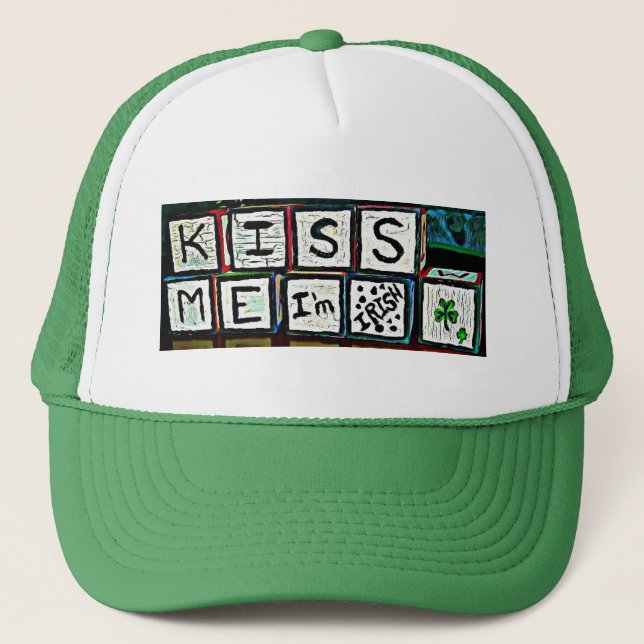 Kiss Me jag är irländsk Truckerkeps (Framsida)