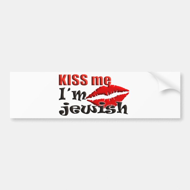 Kiss Me, jag är jude Bildekal (Framsidan)