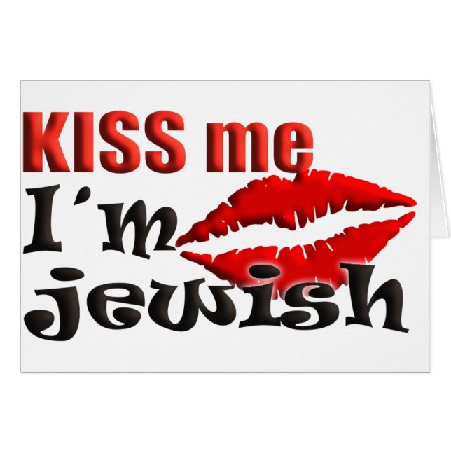 Kiss Me, jag är jude OBS Kort (Framsidan Horizontal)
