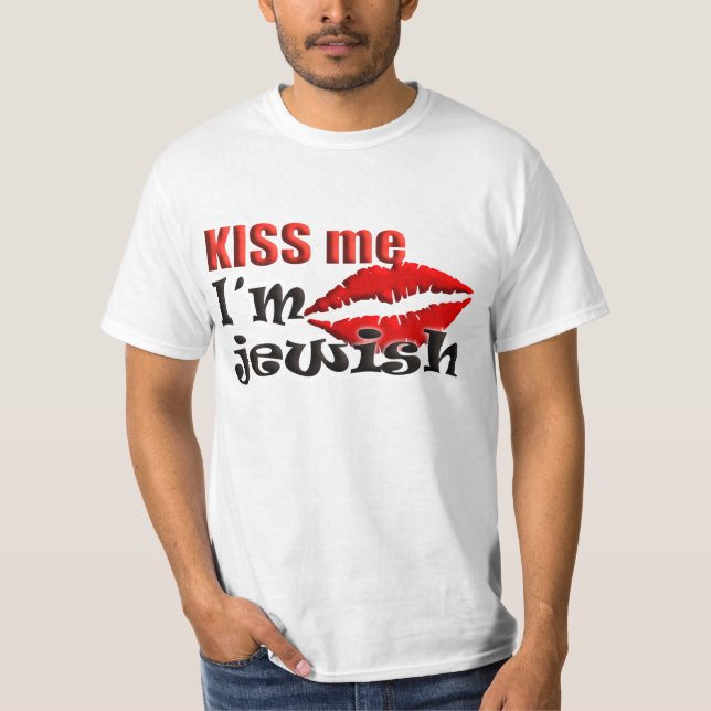 Kiss Me, jag är jude T-shirt (Framsida)