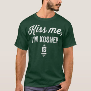 Kiss Me Jag är Kosher Funny Jewish Hebrew Traditio T Shirt