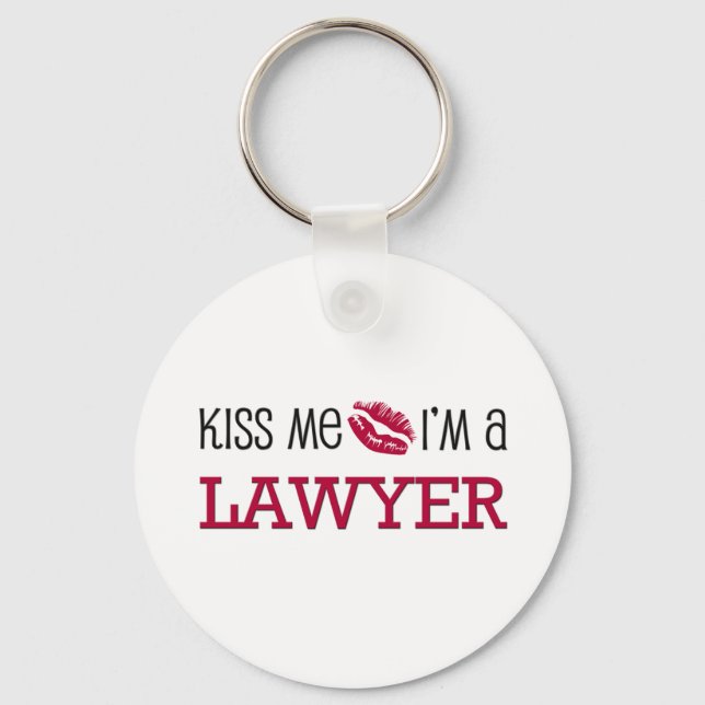 Kiss Me jag är LAWYER Nyckelring (Framsida)