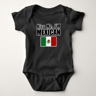 Kiss Me, jag är mexikansk Baby Jersey Bodykostym T-shirt