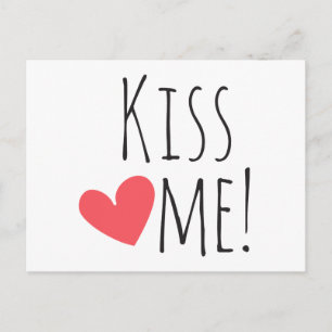 Kiss Me Kärlek Red Heart Thinking of you, Hej Vykort