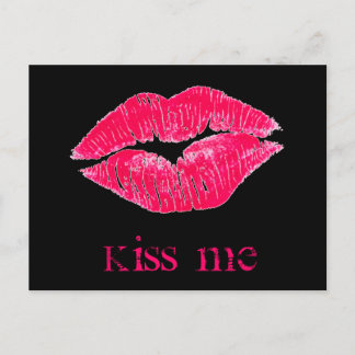 Kiss Me Läppar Vykort
