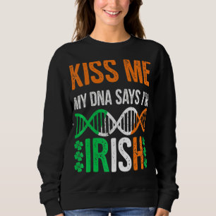 Kiss Me My Dna säger att jag är Irish Funny St Pat T Shirt