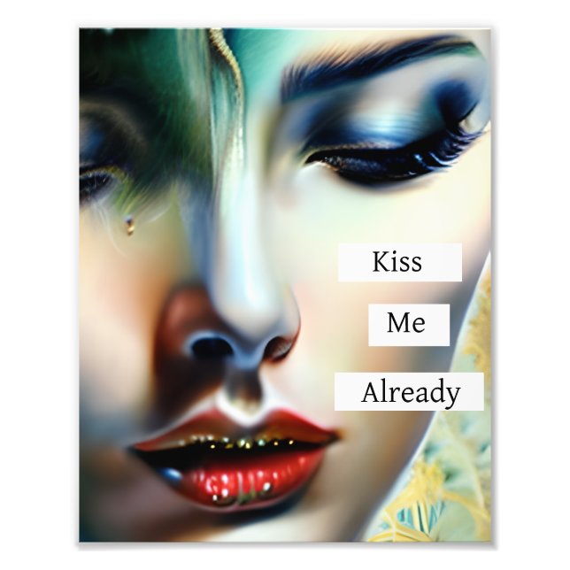Kiss Me redan klar | Fantasy Etheral Art Fototryck (Framsidan)