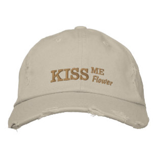 KISS ME retro mössa, mode / Rolig festsnibbhatt Broderad Keps