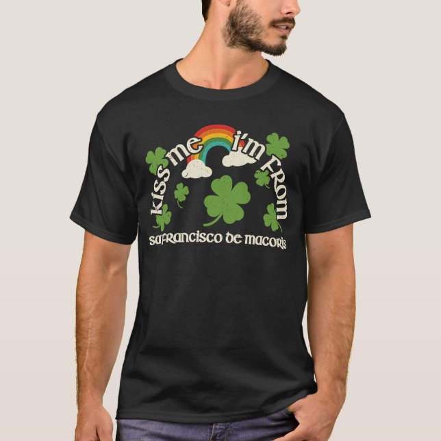 Kiss Me Shamrock  City St Patrick's Day San Franci T Shirt (Framsida)