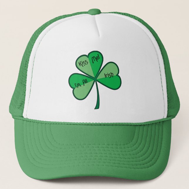 Kiss Me Shamrock Hat Keps (Framsida)