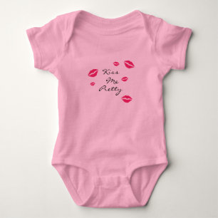 Kiss Me Söt Rosa Bodykostym T Shirt