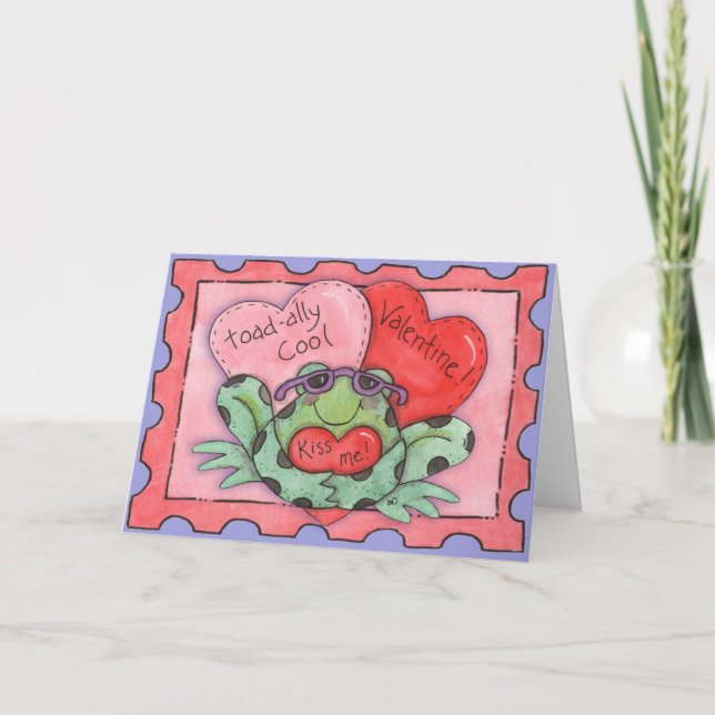 Kiss Me Toad - gratulationskort Helgkort (Framsida)