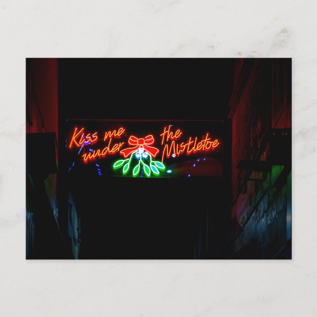 Kiss me Under Mistletoe Vykort (Framsida)