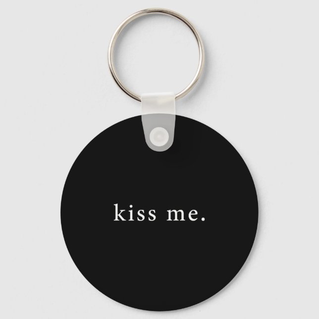 Kiss Me Valentine's Day Minimalist  Nyckelring (Framsida)