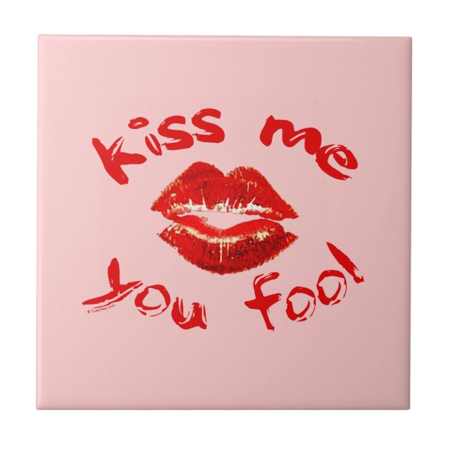 Kiss Me You Fool Kakelplatta (Framsidan)