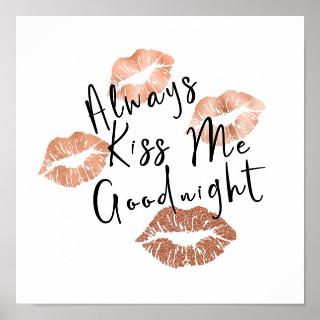 Kiss mig Goodnight med Kisses Poster (Framsidan)