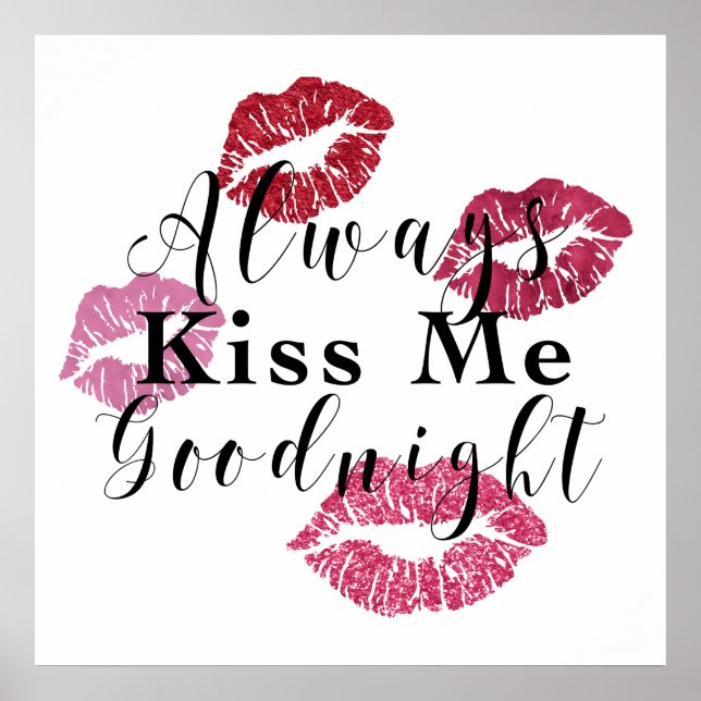 Kiss mig Goodnight med Kisses Poster (Framsidan)