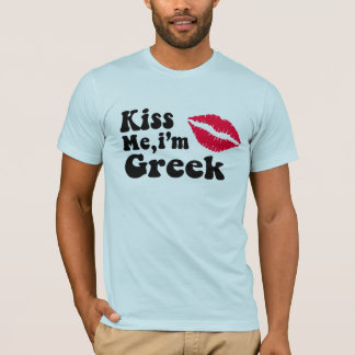 Kiss mig, grekiska t shirt