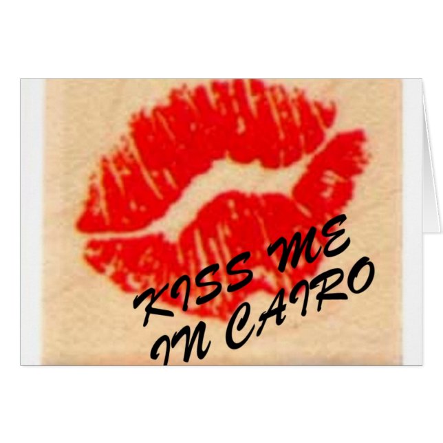 KISS MIG I CAIRO HÄLSNINGSKORT (Framsidan Horizontal)