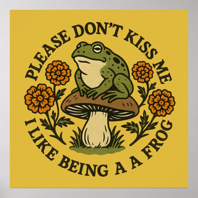 Kiss mig inte att jag gillar att vara en groda poster (Framsidan)
