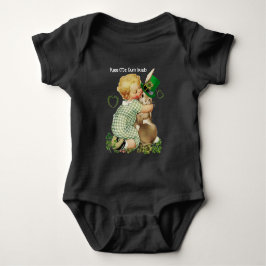 KISS MIG JAG ÄR IRISH/BABY, KANBBIT MED LEPRECHAUN T-SHIRT