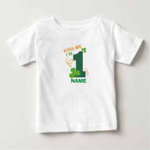Kiss mig jag fyller år 1:a St. Patricks Irish T Shirt