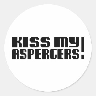 Kiss min Aspergers! (Autism Awarness Month) Runt Klistermärke