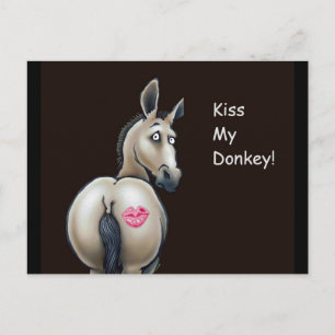 Kiss mina postkort för Donkey Vykort