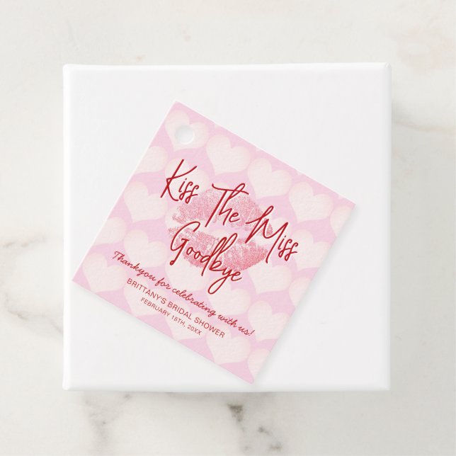 Kiss Miss AdjandeValentines Möhippa Gåvor Etiketter (På plats)