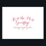 Kiss Miss Adjö Bachelorette Party Guest Poster<br><div class="desc">Få dina flickor att använda läppstift,  kyss och tecken för att göra en söt keepy av ditt Bachelorette-parti.</div>