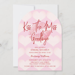 Kiss Miss Valentines Inbjudningskort för möhippan