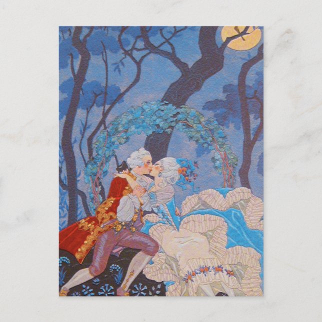 Kiss Mode Plate ~ Postcard Marie Antoinette Vykort (Framsida)