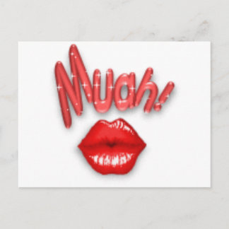 Kiss, muah vykort