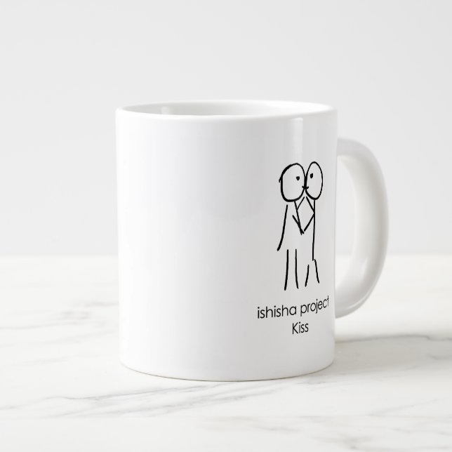 Kiss Mugg - illustration av Kärlek Jumbo Mugg (Framsida höger)