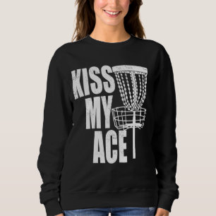 Kiss My Ace Disk Golf Basket Fars dag Gift T Shirt