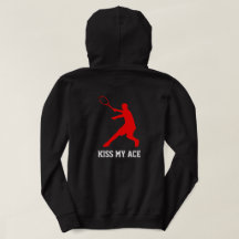 Kiss My Ace Funny tennis hoodie för manar och pojk