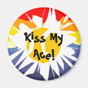 KISS MY ACE lustig runda tennis boll-kylmagnet Magnet