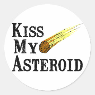 Kiss My Asteroid Runt Klistermärke