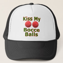 Kiss My Bocce Bollar Keps