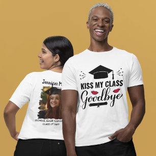 Kiss My Class Adjö Roligt Personlig Studenten T Shirt
