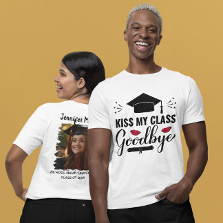 Kiss My Class Adjö Roligt Personlig Studenten T Shirt