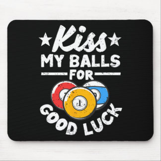 Kiss My for Lycka till Funny Bassäng Player Billar Musmatta