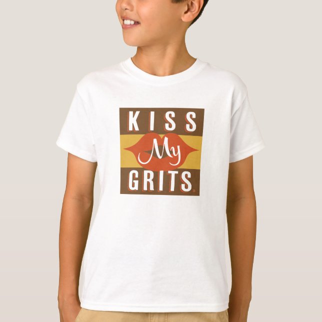 Kiss My Grits T Shirt (Framsida)