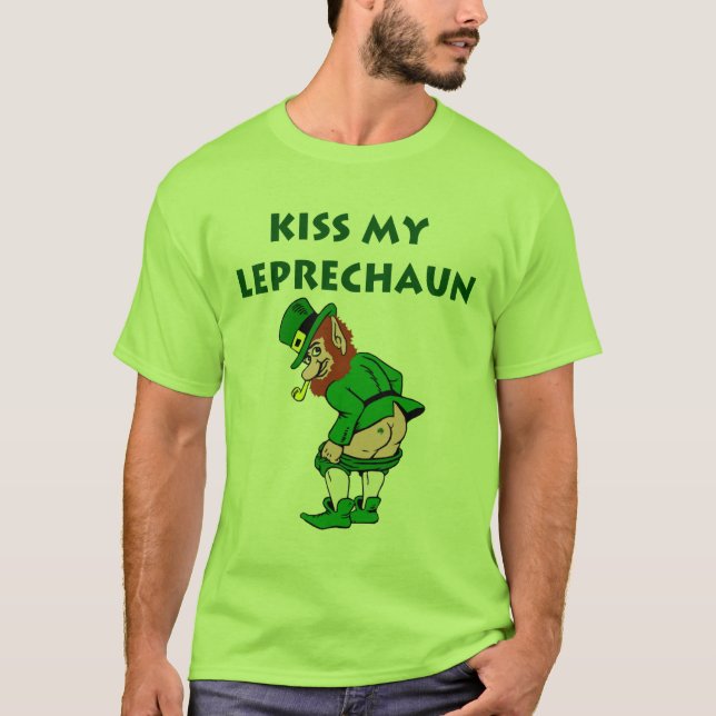 Kiss My Leprechaun Shirt Tee (Framsida)