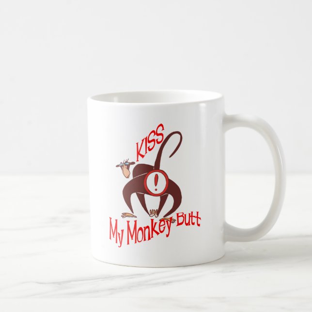 Kiss my Monkey Butt Kaffemugg (Höger)
