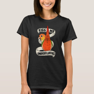 Kiss My Parrot underfluffififieras i Grönt Cheek P T Shirt