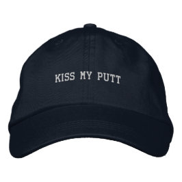 'Kiss My Putt' Lekfull faderlig golfstil Roligt sp Broderad Keps